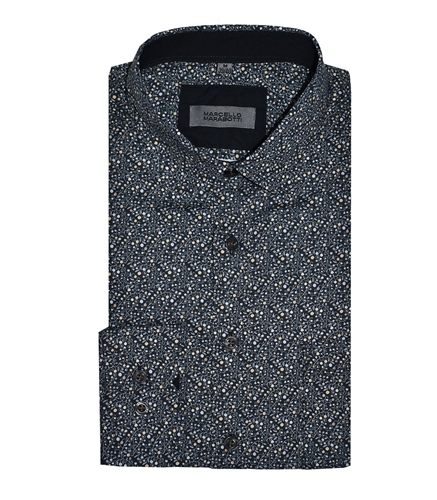 Blau/Schwarz gemustert