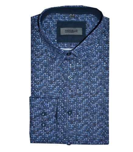 Dunkelblau gemustert