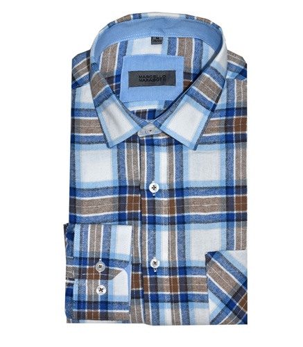 wei/blau/braun kariert