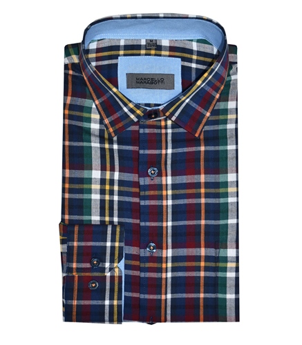 marine/Orange/grn kariert